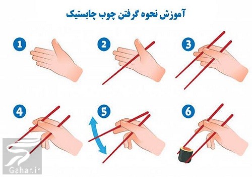 آموزش گرفتن چاپستیک (چوب چینی)