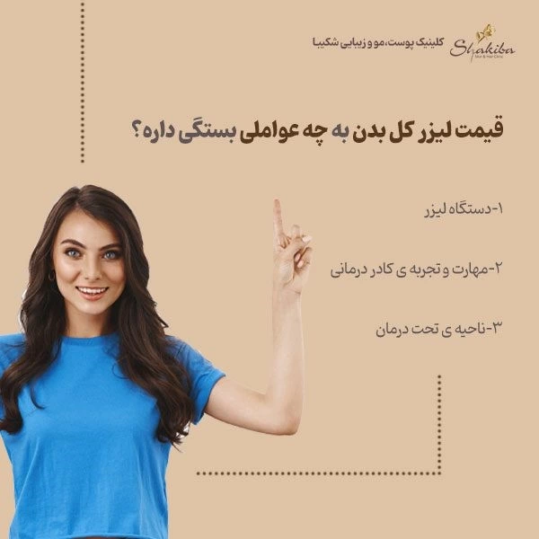 لیست قیمت لیزر کل بدن ۱۴۰۱