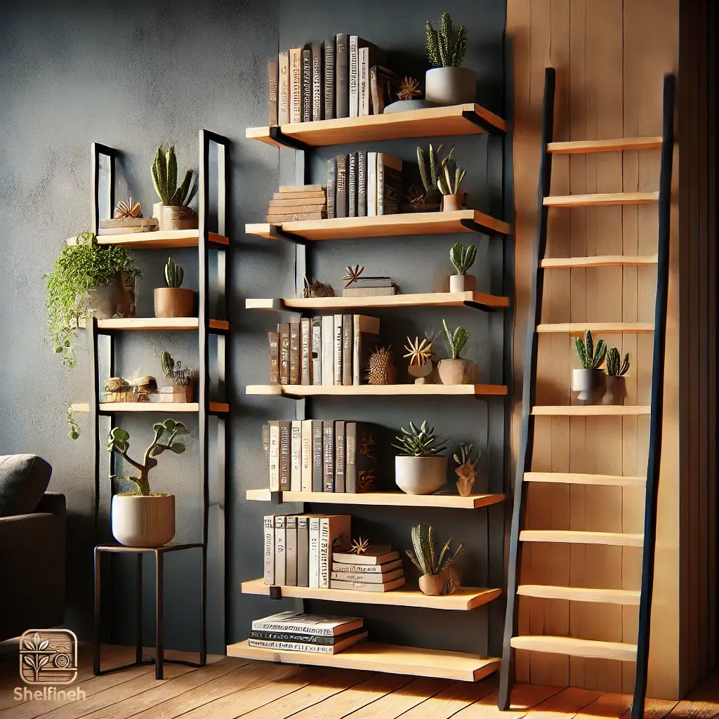 شلف چوبی ترکیب زیبایی و کاربردی در دکوراسیون داخلی