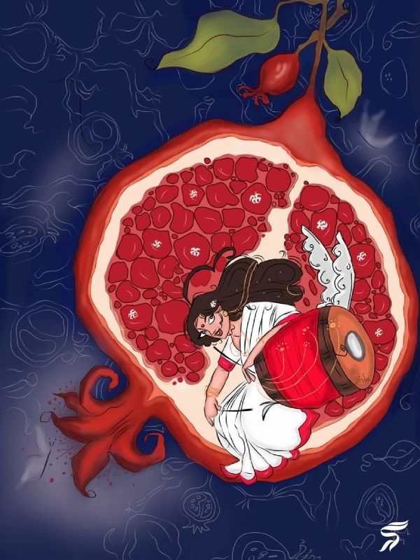 نقاشی شب یلدا برای کلاس چهارم، پنجم و ششم [30 نقاشی زیبا شب یلدا]