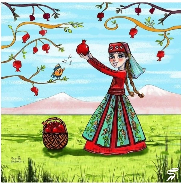 نقاشی شب یلدا برای کلاس چهارم، پنجم و ششم [30 نقاشی زیبا شب یلدا]