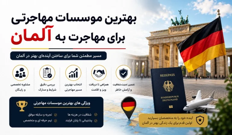7 تا از بهترین موسسه&zwnj;های مهاجرتی آلمان با مجوز رسمی (به&zwnj;روزرسانی 2026)