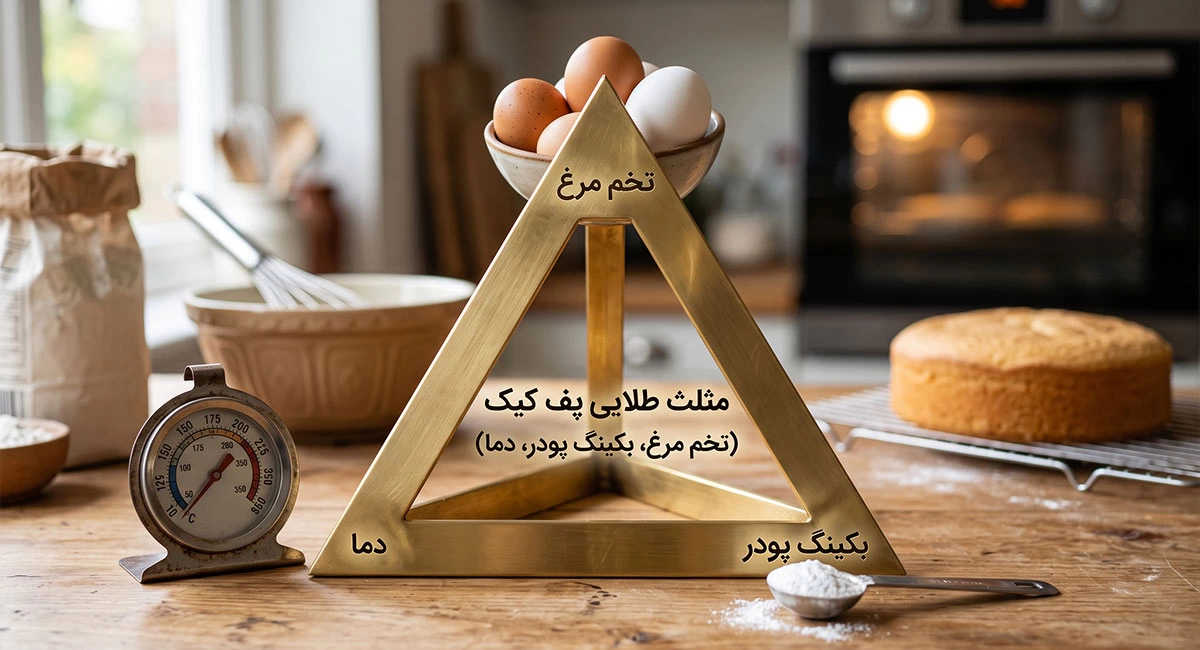 چرا کیک من پف نمی کند؟ (کالبدشکافی 7 اشتباه رایج + راز آرد قنادی)