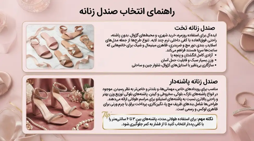 شناخت انواع صندل زنانه +کدام مدل برای پای شما مناسب&zwnj;تر است؟