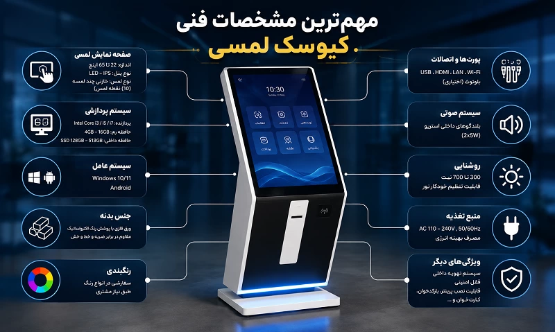 شرکت تولید کننده کیوسک لمسی؛ طراحی و ساخت انواع کیوسک&zwnj;های تعاملی