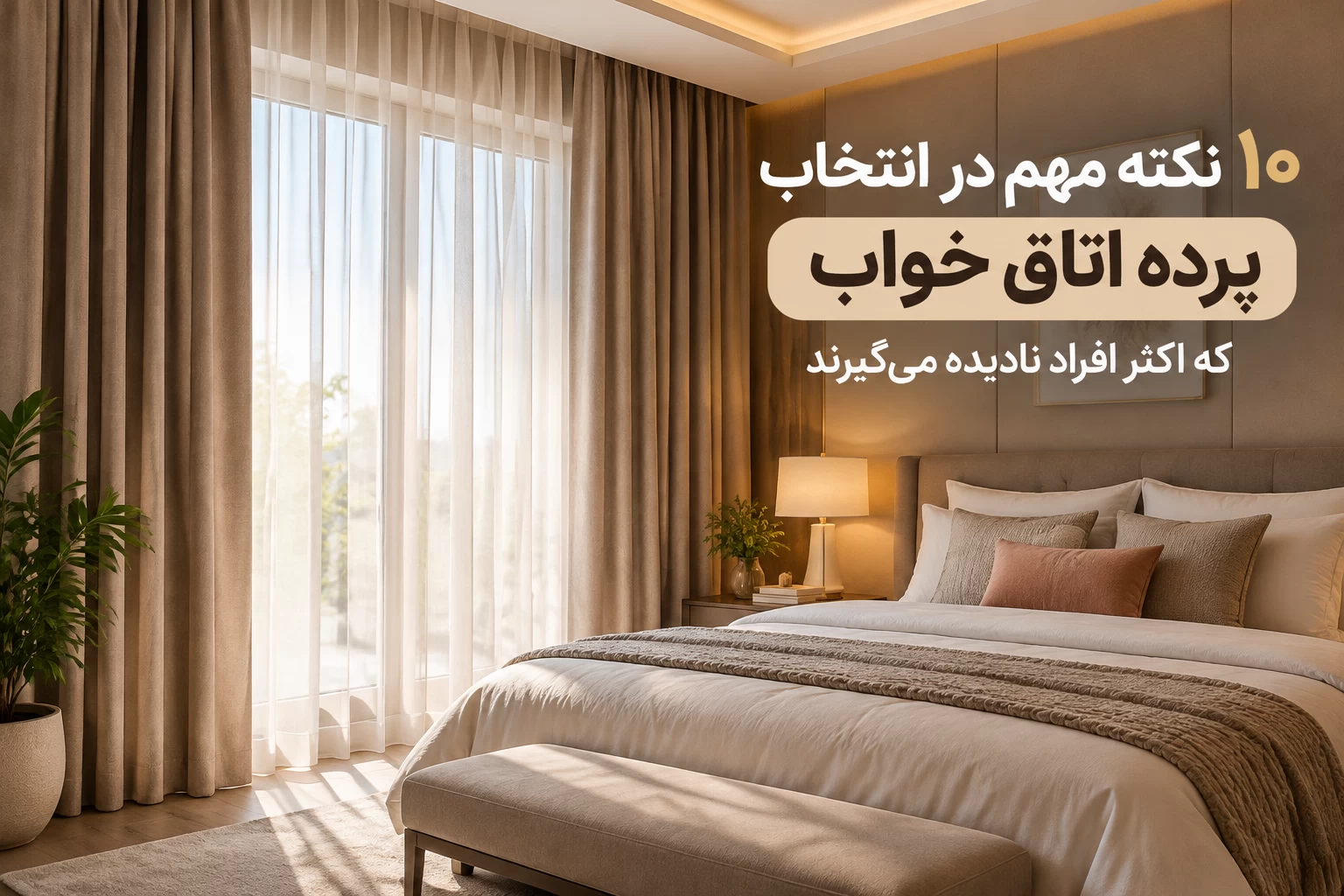 10 نکته مهم در انتخاب پرده اتاق خواب که اکثر افراد نادیده می گیرند