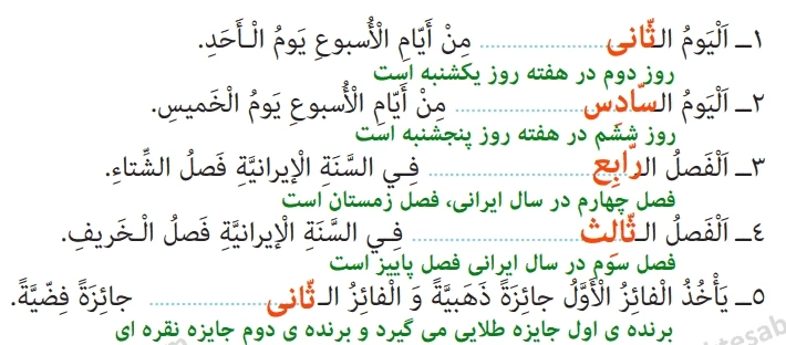معنی درس دوم عربی دهم انسانی【کامل با قواعد و تمرین】
